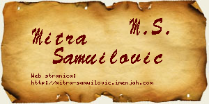 Mitra Samuilović vizit kartica